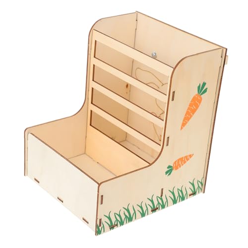 EXHUMKY Pet Feeder Rack für Kaninchen und Nagetiere und Einfach zu Reinigendes Futtergestell aus Holz für Chinchillas Meerschweinchen und EXHUMKY Pet Feeder Rack für Kaninchen und Nagetiere und Einfach zu Reinigendes Futtergestell aus Holz für Chinchillas Meerschweinchen und von EXHUMKY