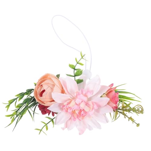 EXHUMKY Pet Headwear für Hunde und Katzen Verstellbare Haustierkopfbedeckung für Hochzeiten und Blumenkranz für Haustiere Muster C von EXHUMKY