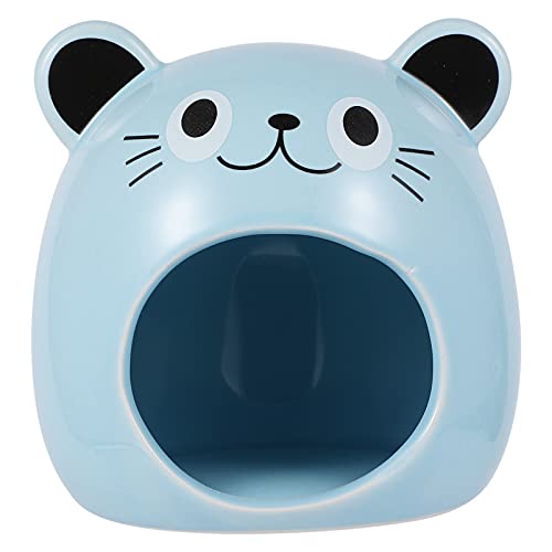 EXHUMKY Keramisches Hamsterhaus für Kleine Haustiere Tragbares Haustiernest für Hamster Eichhörnchen Rennmäuse für Innenräume und Reisen von EXHUMKY