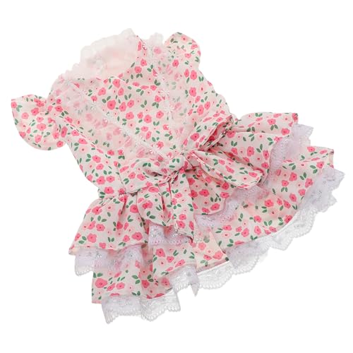 EXHUMKY Pet-Rock Welpenkostüm Geburtstagskleid Für Hunde Hundemantel Welpenrock Haustier-Hund-Shirt Sommerkleid Pet Fashion Outfits Hundekleider Welpenkleid Haustier Kostümkleid Polyester von EXHUMKY