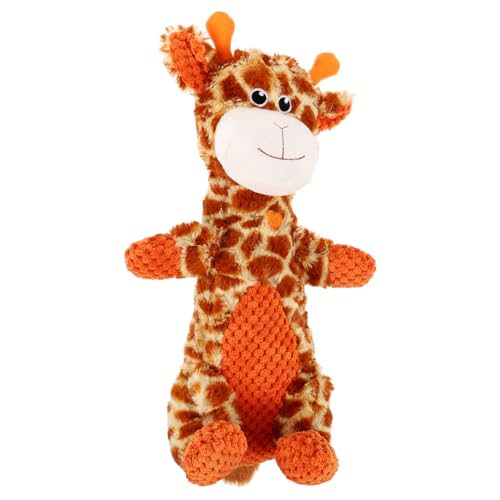 EXHUMKY Plüsch Giraffe Interaktives Quietschspielzeug für Kleine Langlebiges Kauspielzeug zur Zahnpflege für Drinnen und Draußen Fördert Aktives und Schützt EXHUMKY Plüsch Giraffe Interaktives Quietschspielzeug für Kleine Langlebiges Kauspielzeug zur Zahnpflege für Drinnen und Draußen Fördert Aktives und Schützt von EXHUMKY
