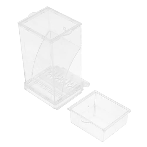EXHUMKY Praktischer Vogelfutterspender mit Design Automatischer Käfig Futterspender für Papageien und Sittiche Verschüttungsfreies Futter Zubehör EXHUMKY Praktischer Vogelfutterspender mit Design Automatischer Käfig Futterspender für Papageien und Sittiche Verschüttungsfreies Futter Zubehör von EXHUMKY