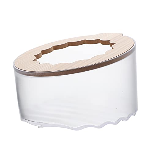 EXHUMKY Hamster Sandbad Mit Abnehmbarem Holzdeckel Praktische Badewanne Für Kleine Haustiere Transparentes Design Für Hamster Mäuse Und Andere Kleintiere von EXHUMKY