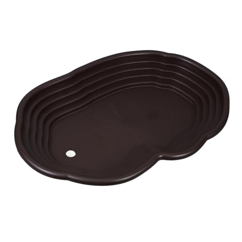 EXHUMKY Schildkrötenwaterbecken Badeschale für Reptilien Reptilienbadewanne Froschteich Becken für Schildkröten Bartagamen beim Baden Schildkrötenwanne Badewanne mit Bartagamen Abs Kaffee EXHUMKY Schildkrötenwaterbecken Badeschale für Reptilien Reptilienbadewanne Froschteich Becken für Schildkröten Bartagamen beim Baden Schildkrötenwanne Badewanne mit Bartagamen Abs Kaffee von EXHUMKY