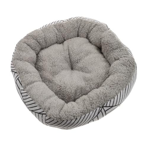 EXHUMKY Schwarzes Flauschiges Haustierbett aus Lammwollfleece Robustes Hundebett rutschfeste Ganzjährige Schlafunterlage für Kleine Hunde und Katzen Leicht und Komfortabel von EXHUMKY