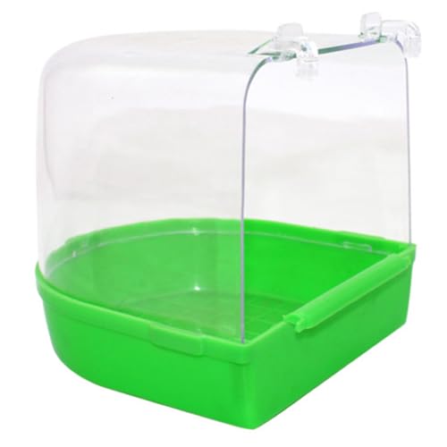 EXHUMKY Vogelbad für Käfige Hängende Badewanne für Kleine Vögel Wie Kanarienvögel und Wellensittiche Farbe Zufällig für Vogelpflege Zufällige Farbe Zufällige Farbe von EXHUMKY