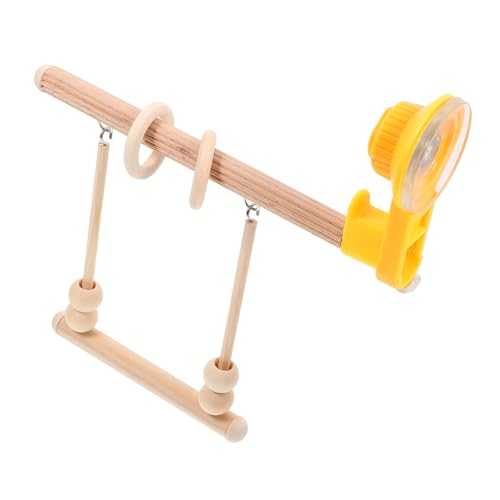 EXHUMKY Papageiensitzstange mit Saugnapf Vogel Trainingsständer aus Holz Stabiler Vogelständer für Papageien Spielzeug für Vögel Multifunktional für Innenräume EXHUMKY Papageiensitzstange mit Saugnapf Vogel Trainingsständer aus Holz Stabiler Vogelständer für Papageien Spielzeug für Vögel Multifunktional für Innenräume von EXHUMKY