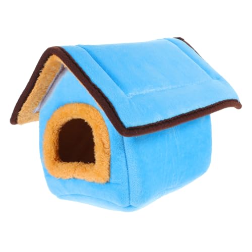 EXHUMKY warmes Haustierbett Minikäfig für Hamster klein Nest warme Hamsterhütte stabile Hamsterhütte Hamsterhaus zarte Hamsterhütte Lebensraum für Hamsterverstecke Haustierbetten Stoff von EXHUMKY