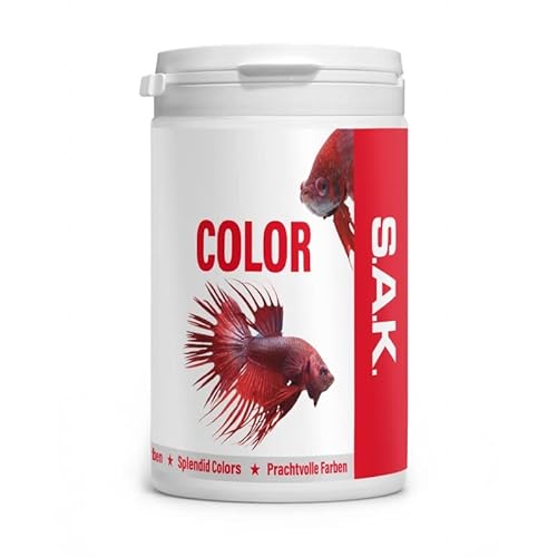 EXOT HOBBY - S.A.K. Color - extrudiertes farbverstärkendes Alleinfuttermittel für alle Zierfischarten. Granulat 130 g (300 ml) Granulatgröße 00 Körnung 0.01-0.4 mm - Fischgröße 1-2 cm von EXOT HOBBY