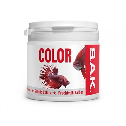 EXOT HOBBY - S.A.K. Color - extrudiertes farbverstärkendes Alleinfuttermittel für alle Zierfischarten. Granulat 75 g (150 ml) Granulatgröße 0 Körnung 0.04-0.6 mm - Fischgröße 2-3 cm von EXOT HOBBY