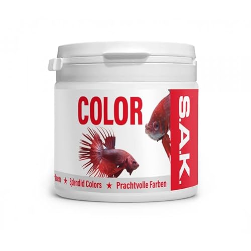 EXOT HOBBY - S.A.K. Color - extrudiertes farbverstärkendes Alleinfuttermittel für alle Zierfischarten. Granulat 75 g (150 ml) Granulatgröße 00 Körnung 0.01-0.4 mm - Fischgröße 1-2 cm von EXOT HOBBY