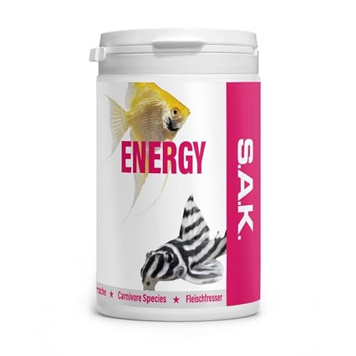 EXOT HOBBY - S.A.K. Energy - extrudiertes Alleinfuttermittel für alle Zierfischarten. Granulat 400 g (1000 ml) Granulatgröße 00 Körnung 0.01-0.4 mm - Fischgröße 1-2 cm von EXOT HOBBY