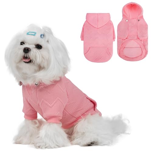 EXPAWLORER Hunde-Kapuzenpullover für kleine, mittelgroße und große Hunde, weicher und warmer Hunde-Kapuzenpullover mit Loch für die Leine und Tasche, Winter, Herbst, kaltes Wetter, warme von EXPAWLORER