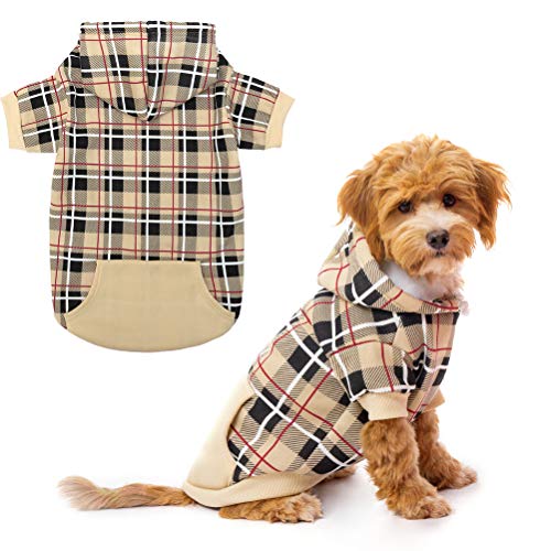 EXPAWLORER Hunde-Kapuzenpullover mit Karomuster, britischer Stil, Warmer Hundepullover mit Loch für die Leine, Pitbull-Kleidung, Wintermantel, Bekleidung für alle Rassen, Welpen, Mädchen, Jungen, EXPAWLORER Hunde-Kapuzenpullover mit Karomuster, britischer Stil, Warmer Hundepullover mit Loch für die Leine, Pitbull-Kleidung, Wintermantel, Bekleidung für alle Rassen, Welpen, Mädchen, Jungen, von EXPAWLORER