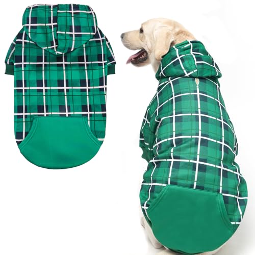 EXPAWLORER Hunde-Kapuzenpullover mit Karomuster, britischer Stil, warmer Hundepullover mit Loch für die Leine, Pitbull-Kleidung, Wintermantel, Bekleidung für alle Rassen, Welpen, Mädchen, Jungen, EXPAWLORER Hunde-Kapuzenpullover mit Karomuster, britischer Stil, warmer Hundepullover mit Loch für die Leine, Pitbull-Kleidung, Wintermantel, Bekleidung für alle Rassen, Welpen, Mädchen, Jungen, von EXPAWLORER