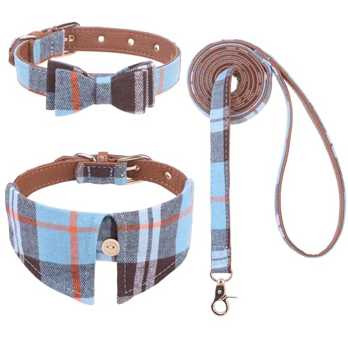 EXPAWLORER Hundeleine und Halsband-Set – klassisches kariertes Hundehalsband mit Fliege, um 360 Grad drehbar, kein Verheddern, verstellbares Hundehalsband für kleine, mittelgroße Hunde und Katzen, EXPAWLORER Hundeleine und Halsband-Set – klassisches kariertes Hundehalsband mit Fliege, um 360 Grad drehbar, kein Verheddern, verstellbares Hundehalsband für kleine, mittelgroße Hunde und Katzen, von EXPAWLORER