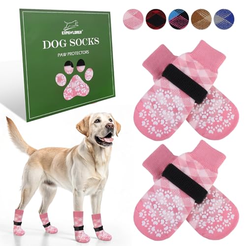 EXPAWLORER 2 Paar Anti rutsch Hundesocken Leckschutz der Pfoten, rutschfeste Pfotenschutz Hund Verletzung für Holzboden, Hundeschuhe Hundestiefel für heißen Boden Outdoor, Rosa S EXPAWLORER 2 Paar Anti rutsch Hundesocken Leckschutz der Pfoten, rutschfeste Pfotenschutz Hund Verletzung für Holzboden, Hundeschuhe Hundestiefel für heißen Boden Outdoor, Rosa S von EXPAWLORER