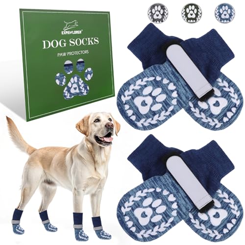 EXPAWLORER Hundesocken gegen Lecken und Verrutschen, Hundeschuhe für heißen Bürgersteig, Pfotenschutz für Hartholzböden, Hundeschuhe für kleine, mittelgroße und große Senioren EXPAWLORER Hundesocken gegen Lecken und Verrutschen, Hundeschuhe für heißen Bürgersteig, Pfotenschutz für Hartholzböden, Hundeschuhe für kleine, mittelgroße und große Senioren von EXPAWLORER