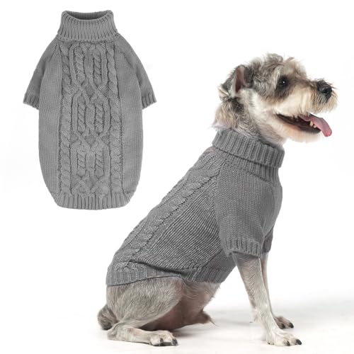 EXPAWLORER Pullover für kleine Hunde – Fleecepullover mit Loch für die Leine, Rollkragen, Herbstkleidung für Hunde, Urlaubskleidung mit reflektierendem Garn für kleine, mittelgroße Hunde, Welpen, EXPAWLORER Pullover für kleine Hunde – Fleecepullover mit Loch für die Leine, Rollkragen, Herbstkleidung für Hunde, Urlaubskleidung mit reflektierendem Garn für kleine, mittelgroße Hunde, Welpen, von EXPAWLORER