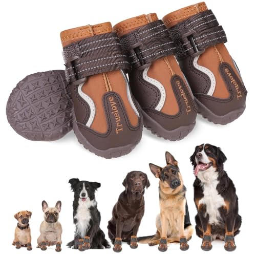 EXPAWLORER Rutschfeste Hundeschuhe – wasserdichte Hundeschuhe und Pfotenschutz mit reflektierenden Riemen für den Außenbereich, kalt/heißen Gehweg, Hartholzböden, Winterstiefel für kleine, mittelgroße EXPAWLORER Rutschfeste Hundeschuhe – wasserdichte Hundeschuhe und Pfotenschutz mit reflektierenden Riemen für den Außenbereich, kalt/heißen Gehweg, Hartholzböden, Winterstiefel für kleine, mittelgroße von EXPAWLORER