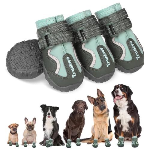 EXPAWLORER Rutschfeste Hundeschuhe – wasserdichte Hundeschuhe und Pfotenschutz mit reflektierenden Riemen für den Außenbereich, kalt/heißen Gehweg, Hartholzböden, Winterstiefel für kleine, mittelgroße EXPAWLORER Rutschfeste Hundeschuhe – wasserdichte Hundeschuhe und Pfotenschutz mit reflektierenden Riemen für den Außenbereich, kalt/heißen Gehweg, Hartholzböden, Winterstiefel für kleine, mittelgroße von EXPAWLORER