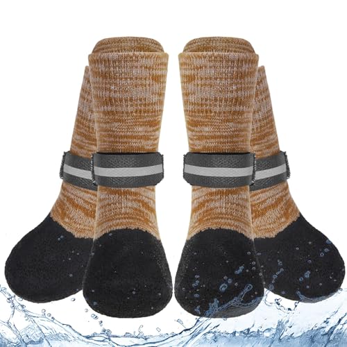 EXPAWLORER Rutschfeste Hundesocken gegen Lecken von Pfoten, Schuhe für heißen Bürgersteig, Stiefel und Pfotenschutz mit Greifern, Hundeschuhe für Hartholzböden für kleine, mittelgroße und große ältere von EXPAWLORER