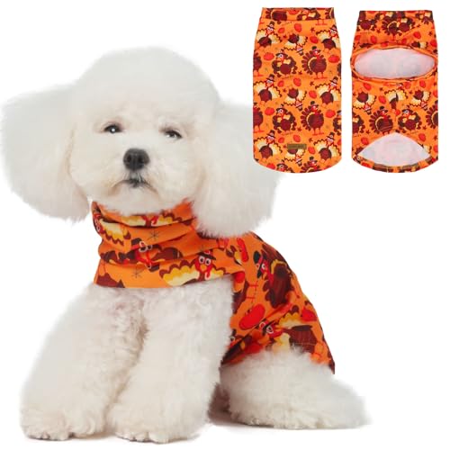 EXPAWLORER Thanksgiving-Katzenpullover – Pullover nur für Katzen, weiche warme Haustierkleidung, Herbst und Winter, Truthahnmantel, Pullover-Design, Fleece-Sweatshirt, Kleidung auch für Welpen, kleine von EXPAWLORER