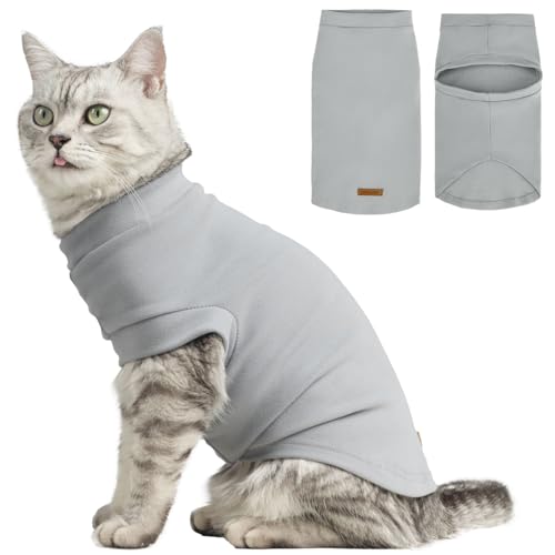 EXPAWLORER Weicher Katzenpullover – Pullover nur für Katzen, warme Kätzchen-Kleidung, Herbst- und Winter-Haustiermantel, Pullover-Design, Fleece, Sweatshirt, Kleidung auch für Welpen, kleine Hunde von EXPAWLORER