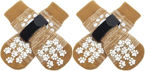 EXPAWLORER beidseitige rutschfeste Hundesocken - weicher und atmungsaktiver Pfotenschutz für Alle Hunde mit verstellbaren Riemen, Traktionskontrolle für Innenbereich auf den Holzboden, Kaki XL EXPAWLORER beidseitige rutschfeste Hundesocken - weicher und atmungsaktiver Pfotenschutz für Alle Hunde mit verstellbaren Riemen, Traktionskontrolle für Innenbereich auf den Holzboden, Kaki XL von EXPAWLORER