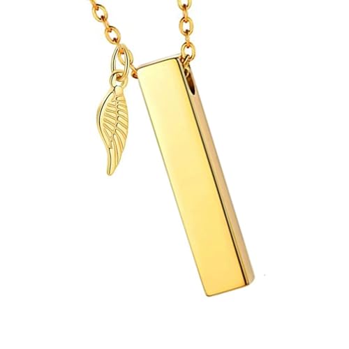 EXQIOUR Gedenkurne für Haustiere, Urne, Engelsflügel, Medaillon, Aschehalter, Erinnerungsstücke, Asche, Behälter, Schmuck, Gedenkhalskette von EXQIOUR