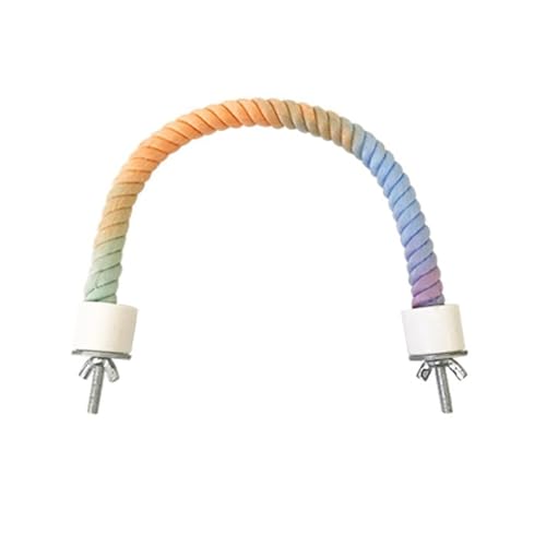 Flexible Steigung Vogelseil Sitzstange Ständer für Käfig Klettern Spielzeug Zubehör für Papageien Nymphensittiche und Sittiche biegbare Sitzstange Flexible Steigung Vogelseil Sitzstange Ständer für Käfig Klettern Spielzeug Zubehör für Papageien Nymphensittiche und Sittiche biegbare Sitzstange von EXQIOUR