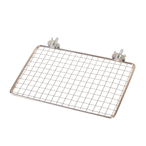 Käfig-Vogel-Sitzstange, Edelstahl-Netz, Papageien-Ruhe, Sprungständer, Regal für sichere und bequeme Ruheplattform von EXQIOUR