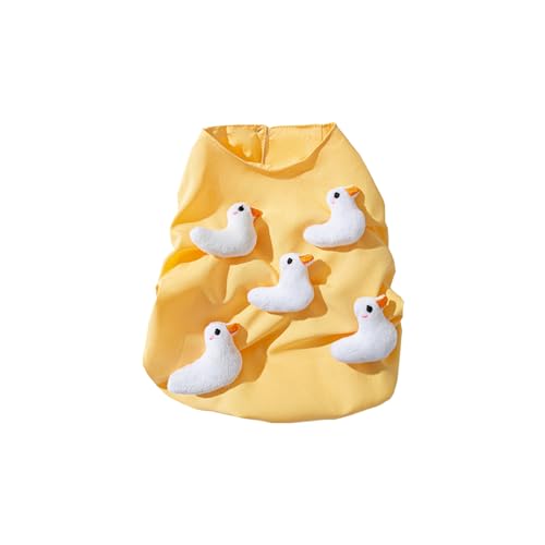 Weiches Hunde-Sweatshirt mit Entenmuster, atmungsaktiv, Frühlingsweste für Indoor/Outdoor-Abenteuer bei warmem Wetter, stilvolles Welpen-Enten-Outfit von EXQIOUR