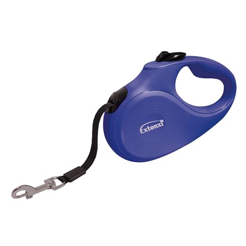 EXTENXI - Hundeleine mit Aufrollfunktion – einziehbare Leine für Hunde, blau bis 15 kg – Länge 5 m, Größe S, ergonomischer und sicherer Griff EXTENXI - Hundeleine mit Aufrollfunktion – einziehbare Leine für Hunde, blau bis 15 kg – Länge 5 m, Größe S, ergonomischer und sicherer Griff von EXTENXI