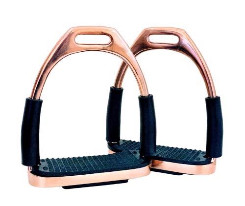 EXTREME® Steigbügel – Rosegold – Klassisches Design – Aluminium – rutschfest – 4" Größe von EXTREME
