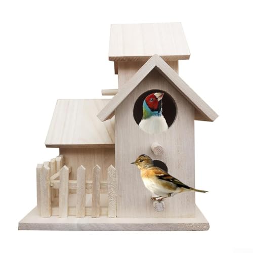EXTRWORY Hängendes Vogelhaus für den Außenbereich aus Holz, Vogelnistkästen für den Außenbereich, Vogelhäuschen für den Außenbereich, Wildvögel, Nistkästen EXTRWORY Hängendes Vogelhaus für den Außenbereich aus Holz, Vogelnistkästen für den Außenbereich, Vogelhäuschen für den Außenbereich, Wildvögel, Nistkästen von EXTRWORY