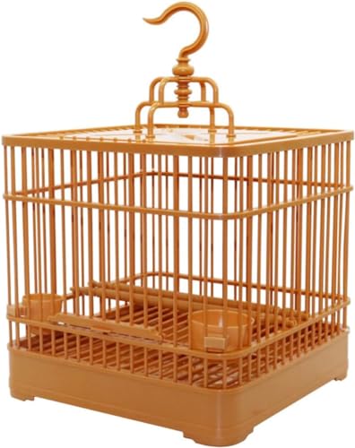 Vogelkäfig aus Kunststoff mit Futterbechern/Tragbarer Vogel-Reisekäfig/mit Haken/für kleine Finken Sittich Vogelkäfig Vogelkäfig aus Kunststoff mit Futterbechern/Tragbarer Vogel-Reisekäfig/mit Haken/für kleine Finken Sittich Vogelkäfig von EYEZER