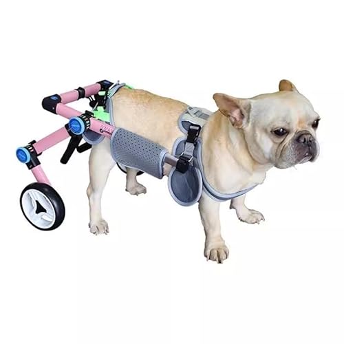 EYRMQWJPC Elldog im Rollstuhl Verstellbarer, Faltbarer Rollstuhl for Hunde und Katzen mit Schutzhülle das hintere Geschirr, mehrere Größen XXXS-XXL(XS) von EYRMQWJPC