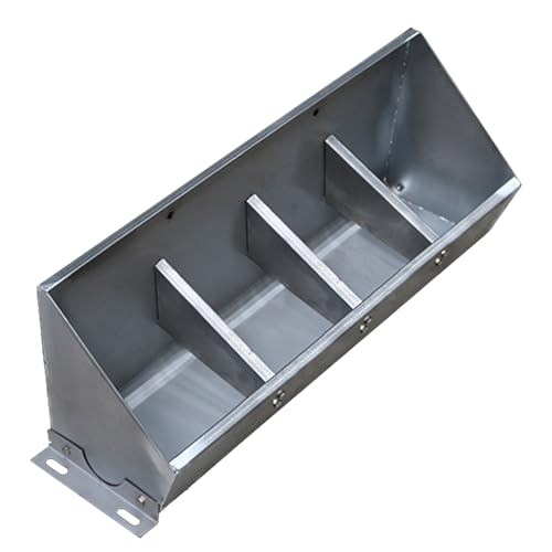 Futtertrog für Nutztiere Edelstahl-Tierfutterautomat for Schweine, Ziegen, Schafe, Pferde, Rinder, Alpakas(0.5m/1.6ft 4 bit) von EYRMQWJPC