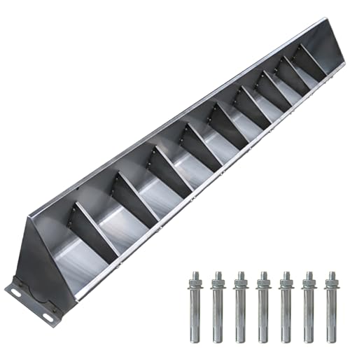 Futtertrog für Nutztiere Edelstahl-Tierfutterautomat for Schweine, Ziegen, Schafe, Pferde, Rinder, Alpakas(2m/6.6ft 10 bit) von EYRMQWJPC