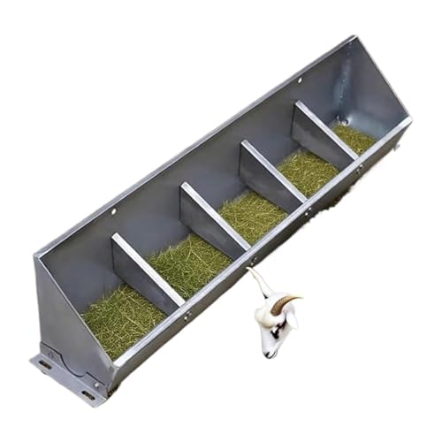 Futtertrog für Nutztiere Viehfuttertrog aus Edelstahl mit Trennwand, 9,5–38 l(5-Compartment) von EYRMQWJPC