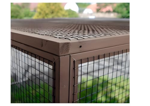 Hühnerkäfig/Hühnerauslauf M 5,84 m², Empfohlen für EZ Chicken Home Hühnerstall, Metal/Holz (Beige) von EZ Chicken Home
