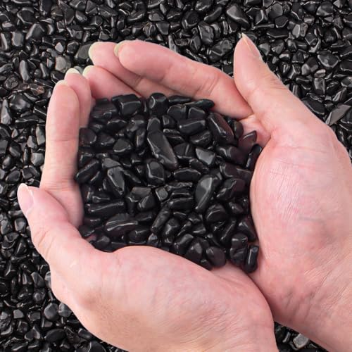 EZEELAI 1,4 kg schwarzer Obsidian-Kristallsplitter für Aquarium, Vasenfüller, Sukkulenten EZEELAI 1,4 kg schwarzer Obsidian-Kristallsplitter für Aquarium, Vasenfüller, Sukkulenten von EZEELAI