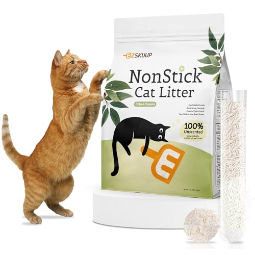 Antihaft-ultrahartes klumpendes Katzenstreu, geruchlos, staubfrei, 4,1 kg, 1 Packung Antihaft-ultrahartes klumpendes Katzenstreu, geruchlos, staubfrei, 4,1 kg, 1 Packung von EZSKUUP