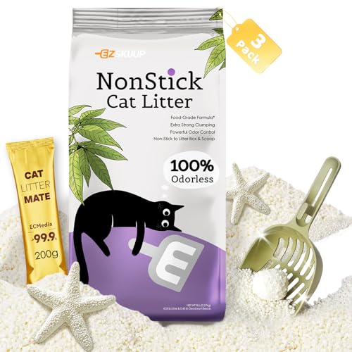 EZSKUUP Antihaftende Ultraklumpende Katzenstreu Klumpstreu für Katzen, Staubfrei | Unparfümiert Katzensand, Aus Haustierfreundlichem Natürlichem Cassava Hergestellt Mit Geruchsbindung, 2,27KG x 3Stück EZSKUUP Antihaftende Ultraklumpende Katzenstreu Klumpstreu für Katzen, Staubfrei | Unparfümiert Katzensand, Aus Haustierfreundlichem Natürlichem Cassava Hergestellt Mit Geruchsbindung, 2,27KG x 3Stück von EZSKUUP