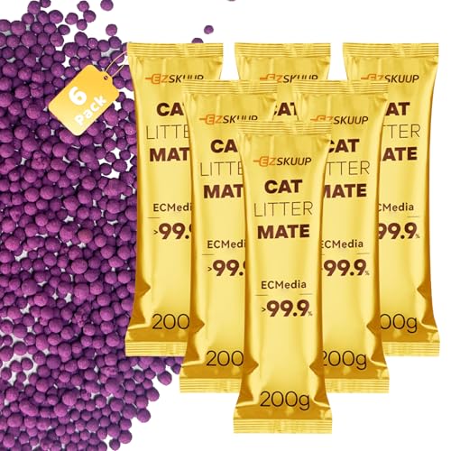 EZSKUUP Katzenstreu Geruchseliminator Geruchsneutralisator Desodorierer, Geruchlos Katzenstreudeo Katzenstreu Geruchsentferner Katzenklo Deo, Effektiv entfernt Urin - und Kotgerüche, 200g x 6 Pack EZSKUUP Katzenstreu Geruchseliminator Geruchsneutralisator Desodorierer, Geruchlos Katzenstreudeo Katzenstreu Geruchsentferner Katzenklo Deo, Effektiv entfernt Urin - und Kotgerüche, 200g x 6 Pack von EZSKUUP