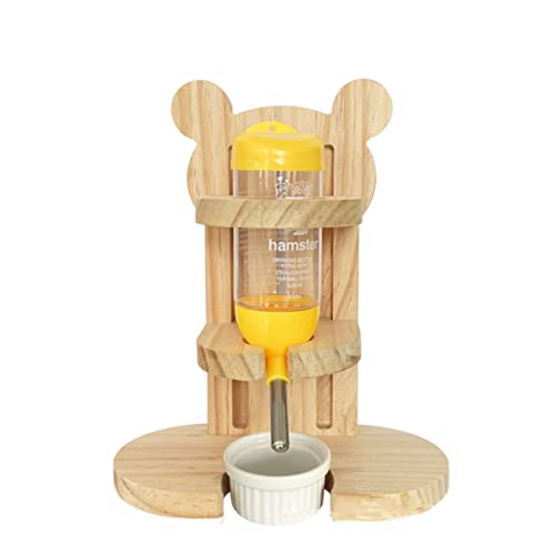 Eabdice Hamster Wasserspender, Hamster Trinkflasche, Haustier Automatischer Wasserspender, Geeignet für Hamster, Kaninchen und andere Kleintiere (Holz) von Eabdice