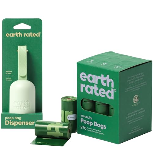 Bundle of Earth Rated Hundekotbeutel, garantiert auslaufsichere und extra dicke Abfallsäcke als Nachfüllrollen für Hunde, Lavendelduft, 270 Stück + Earth Rated Halter für Hundekotbeutel, unparfümiert Bundle of Earth Rated Hundekotbeutel, garantiert auslaufsichere und extra dicke Abfallsäcke als Nachfüllrollen für Hunde, Lavendelduft, 270 Stück + Earth Rated Halter für Hundekotbeutel, unparfümiert von Earth Rated