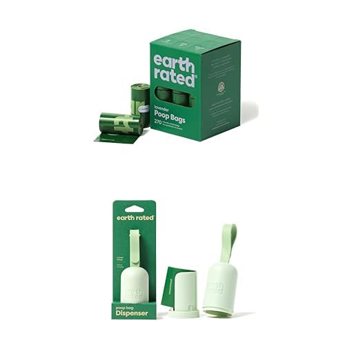 Earth Rated Hundekotbeutel, garantiert auslaufsichere und extra dicke Abfallsäcke Nachfüllrollen für Hunde, Lavendelduft, 270 Stück, 2er-Pack, Bündel mit 540 Beuteln Earth Rated Hundekotbeutel, garantiert auslaufsichere und extra dicke Abfallsäcke Nachfüllrollen für Hunde, Lavendelduft, 270 Stück, 2er-Pack, Bündel mit 540 Beuteln von Earth Rated