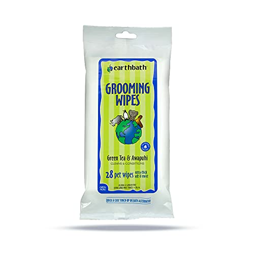 Earthbath All Natural Green Tea Pflegetücher, 28 Stück von Earthbath